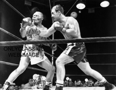 1953 WORLD HEAVYWEIGHT BOXING ROCKY MARCIANO KO'S JOE WALCOTT 11X14 PHOTO POSTER