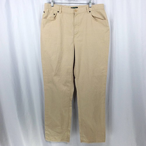 Pantalon ESCADA En Coton Beige - Taille 42 - Coupe Droite - Pour Femme