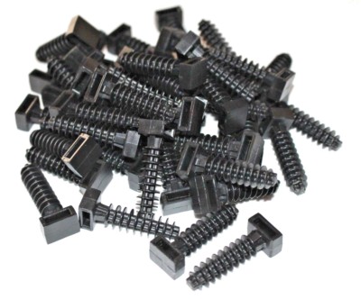 Kabelbinder schwarz Mauerwerk Halterungen 40 mm Länge Befestigungen Wandstecker Basis CA6