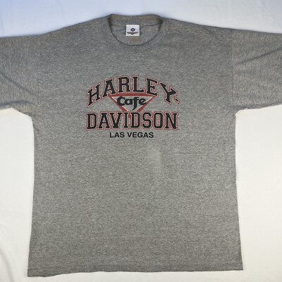 Harley Davidson Cafe Las Vegas Nevada T Shirt Gray Sz XL Harley Davidson Cafe Las Vegas Nevada T Shirt Gray Sz XL