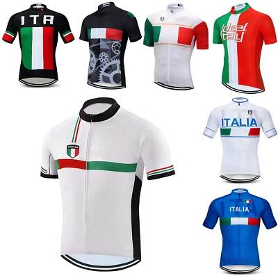 Italien Radtrikot Herren Kurzarm Rennrad Trikot Fahrrad Shirt Reflektierend - Bild 1 von 4