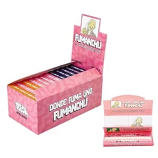 24 Booklets 1 1/4 Natural Unrefined Smoke Rolling Papers Filter Tips 50 leaves