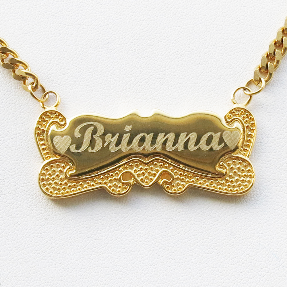 Gold Name Plate Jewelry Customized Necklace Name Amazon Kate