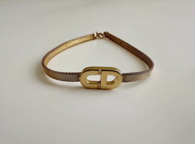 ✨CHRISTIAN DIOR Vintage CD Logo Chain Link Bracelet Gold | eBay