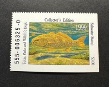 WTDstamps - 1999 TEXAS - Lot4 - State Saltwater Fishing Stamp - MNH