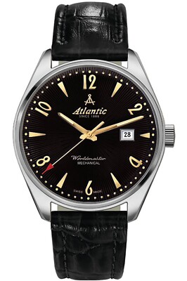 ATLANTIC Worldmaster Art Deco Handaufzug Datum 40mm Swiss Made 51651.41.65G