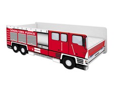 Letto Bambini Bambino Auto Letti Materasso Vigili del Fuoco ACMA 140x70 & 160x80