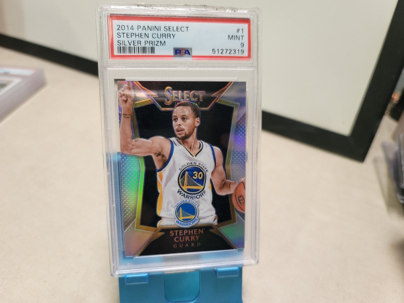 2014-15 Panini Select Silver Prizm #1 Stephen Curry Warriors PSA 9 MINT T6992