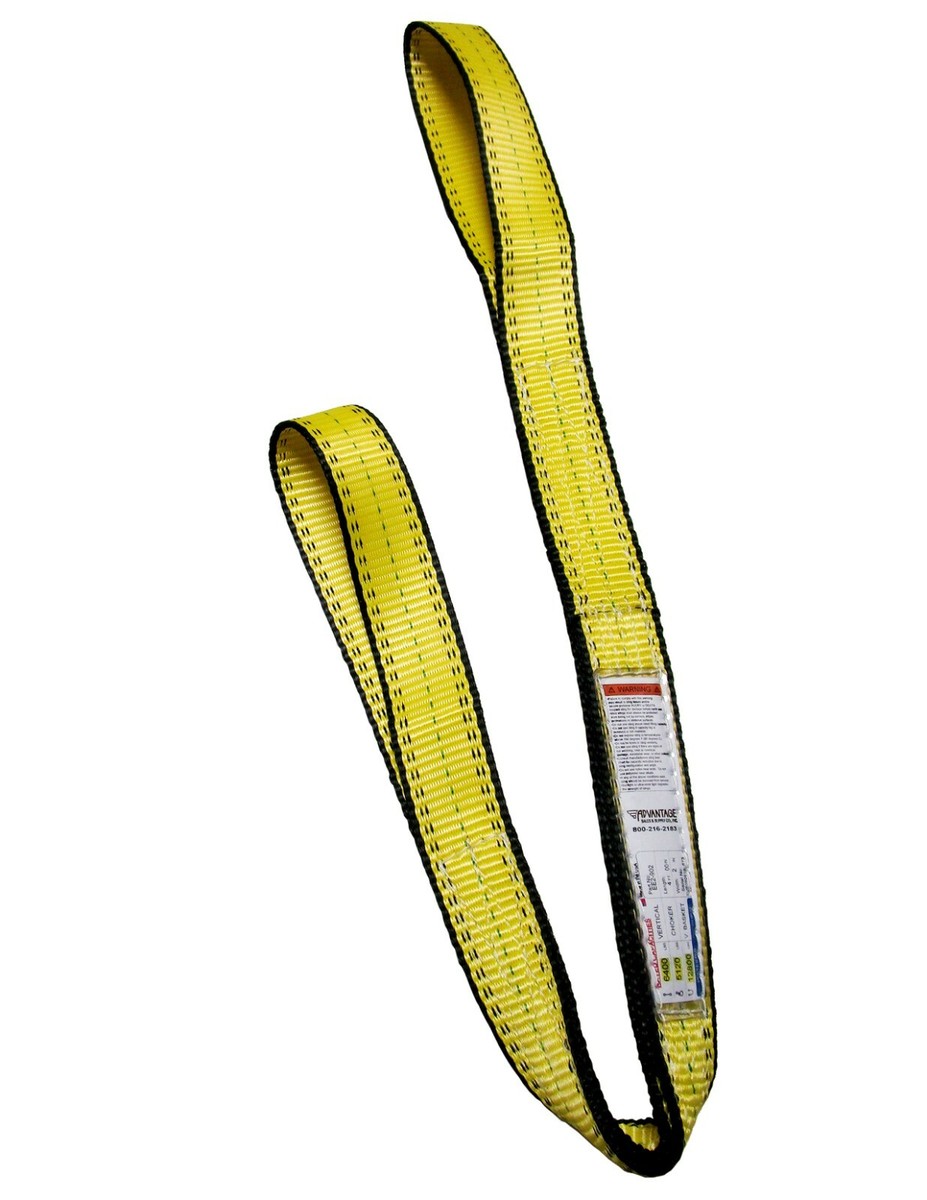 LEE293 - 3 Two Ply Eye & Eye Flat Web Sling - 8,800 lb Vert