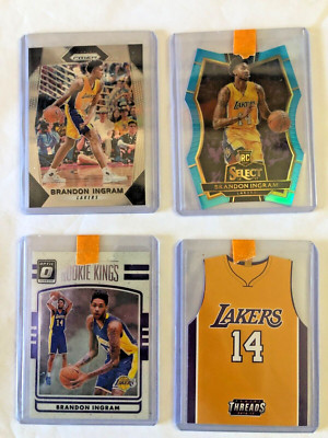 2016-17 Select Brandon Ingram Blue Prizm Die-Cut RC Rookie # d/199 + 3 More Card