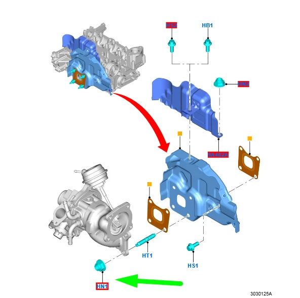 FORD FIESTA MK7 Turbocharger Nut 5206816 W716271-S437 NEW GENUINE  