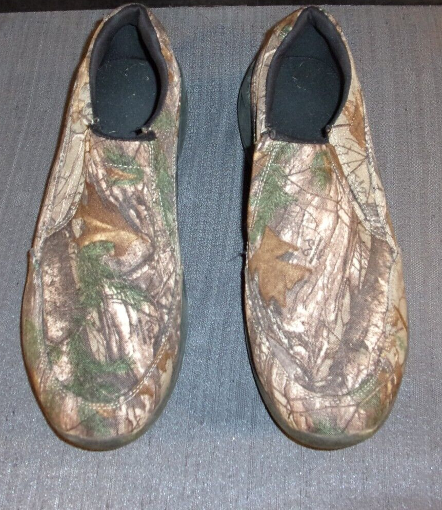 FADED GLORY HUNTING CAMOUFLAGE MEN'S 13 SHOES SLIPPERS VERY WARM  COMFORTABLE