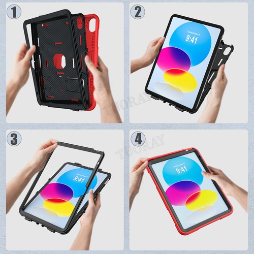 For iPad 11/10/9/8/7th Gen Air 11" 13" 2025 Pro Kickstand Cover Heavy Duty Case - Picture 48 of 96