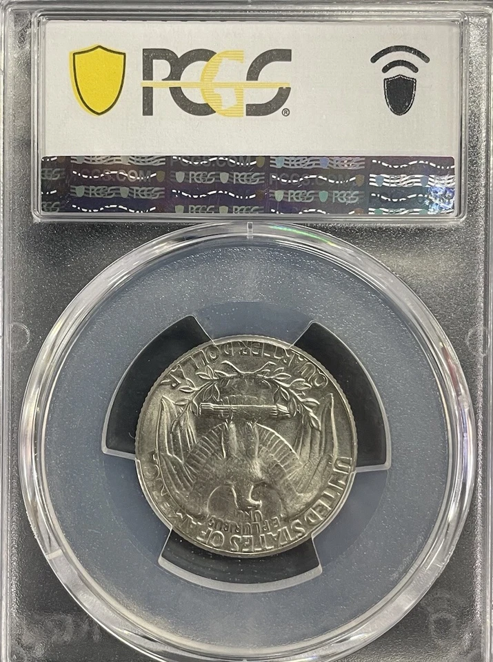 1974 D 25C Quarte Dollars Minit Error PCGS MS64 Obverse Clad Láyer Missing - Image 3 of 3