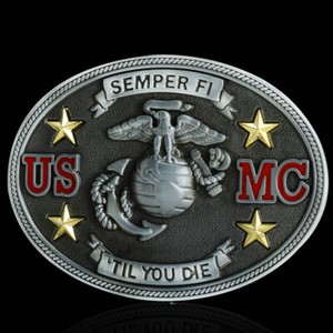 Vintage-US-Marine-Corps-Cowboy-Western-Fashion-Men-039-s-Belt-Buckle-Alloy-Metal-NEW