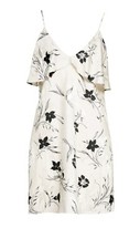 NEW Alice + Olivia Bess Jacquard Ruffle Slip Dress Floral Cream Black Sz M $350