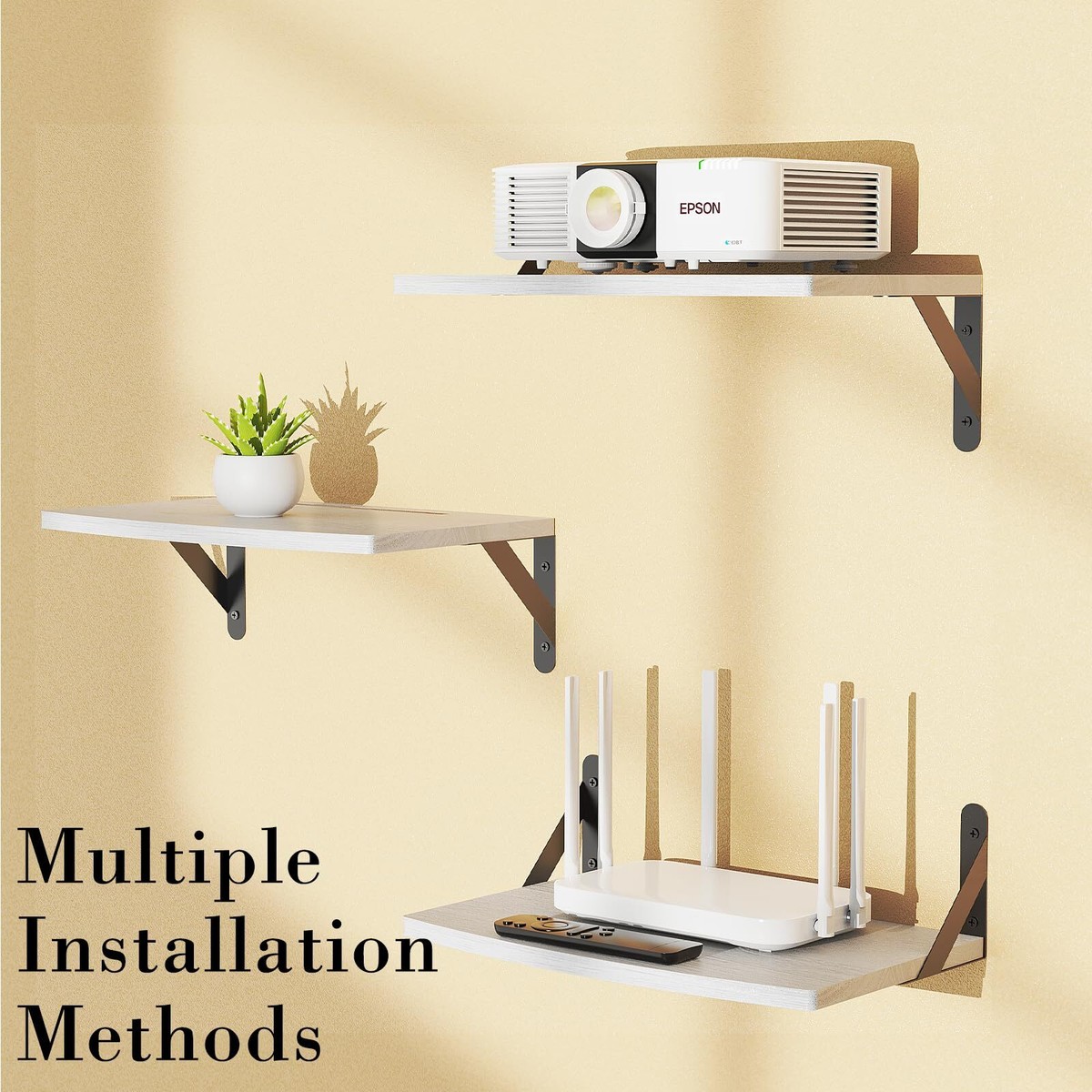Mount Floating Router Samsung Freestyle 2 DAWASAPAT Projector Wall Mount Shelf, Floating ...