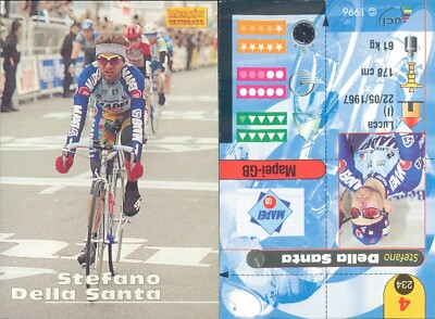 STEFANO DELLA SANTA, MAPEI-GB-N.4-R@R@ CARD CYCLING MERLIN 96-NEW, NEWSSTAND
