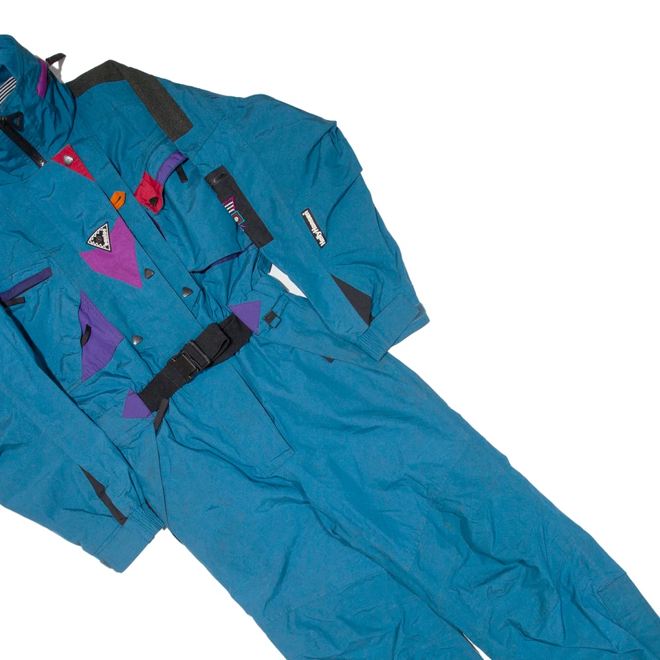 Traje de esquí HELLY HANSEN para mujer azul nailon relajado S W28 L29 Foto 2 de 4