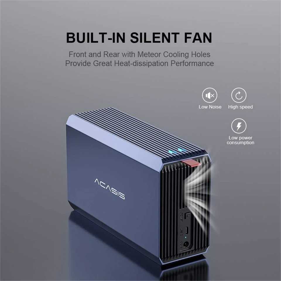 Acasis 2 Bay USB 3.0 HDD RAID Enclosure for 2.5/3.5" SATA Drives External Array - Image 3 of 4