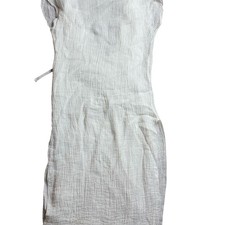 Zara Women's White Tunic Midi Dress Size Muslim cotton beach resort cruise