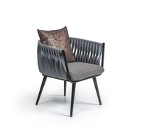 Grau Armlehnstuhl Neu MöBel Esszimmer Designer Stuhl Mit Armlehnen