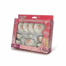 Porcelain Princess Tea Set 10 Piece Kids Toy Damaged Box New Inside