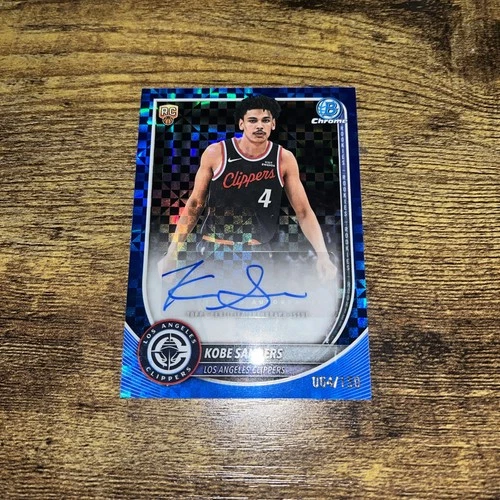 2025-26 Topps Bowman Chrome Auto Kobe Sanders RC Blue X-Fractor /150