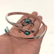 Handcrafted Arm Cuff Bracelet Armlet Armband With Stones