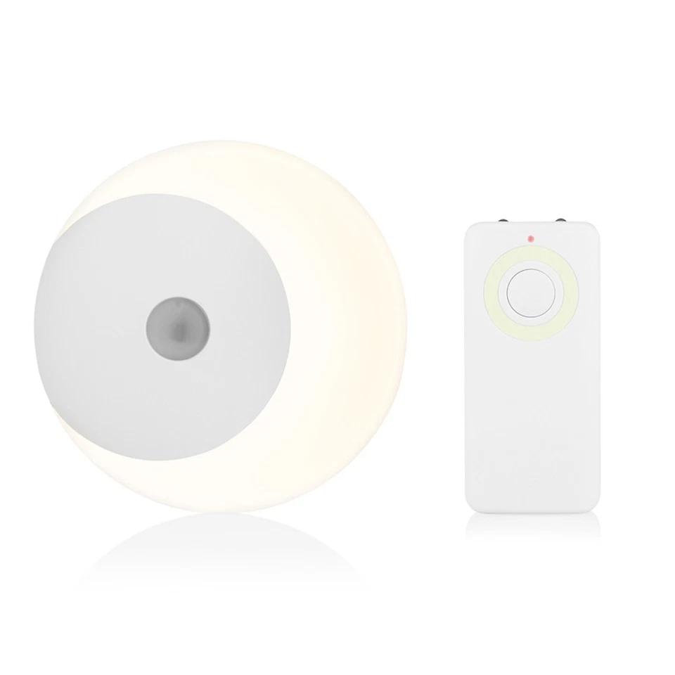 Smartwares LED Nachtlicht Mondform Weiß AA Batterien dimmbar Timer Fernbedienung