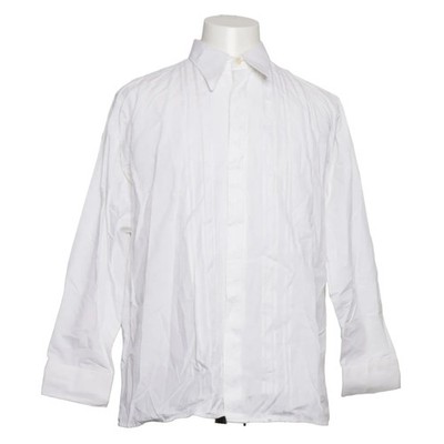 Saint Pierre, Smokinghemd, Größe: L/XL, Weiß, Streifen, Herren #AZv