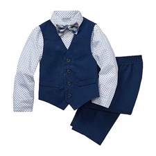 Van Heusen Toddler Boys 4-pc. BLUE JEAN Suit Set SIZE 3T, BRAND NEW, MSRP: $58!