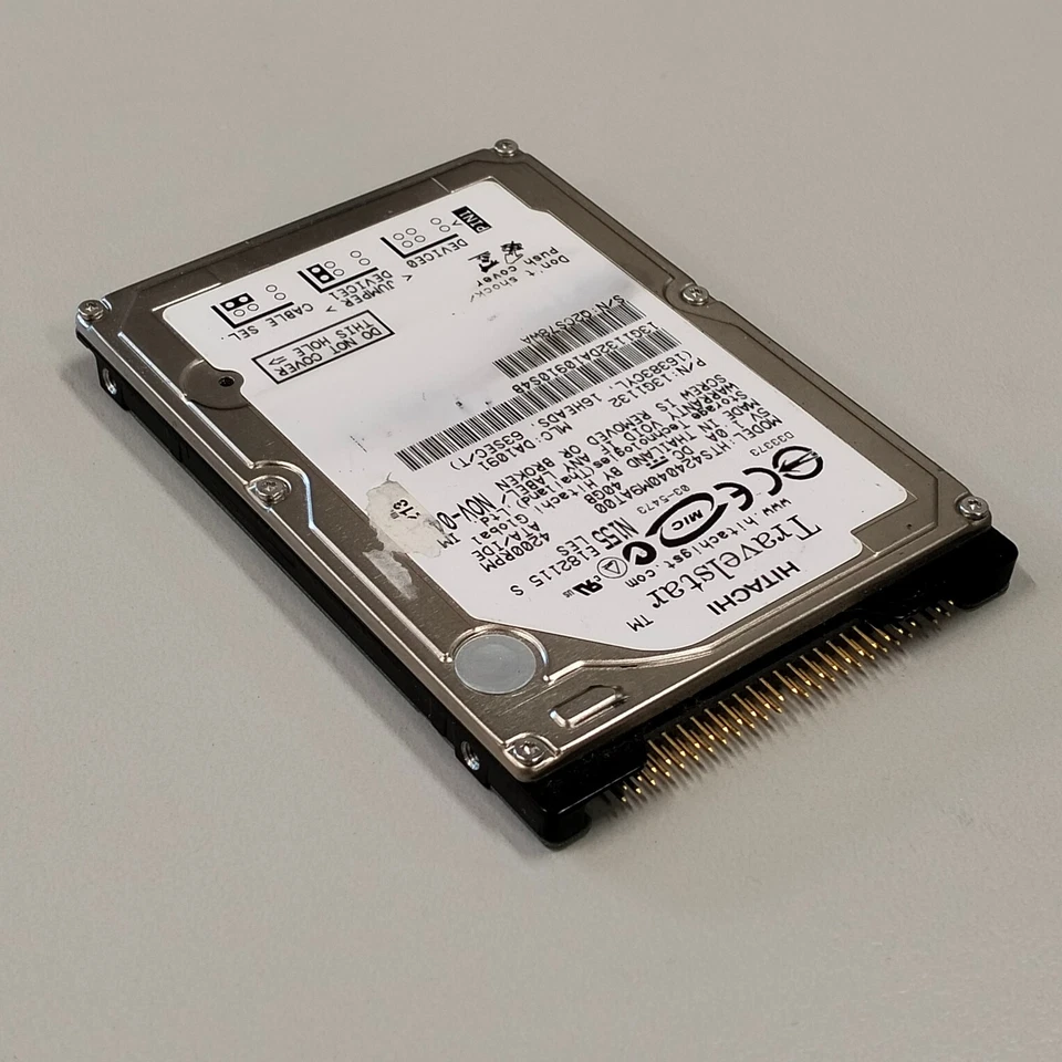 Hitachi Travelstar 40GB 2.5" 4200RPM IDE ATA-100 2MB HDD HTS424040M9AT00 13G1132 - Image 4 of 4