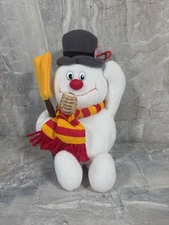 Vintage 1999 Frosty The Snowman Plush Ornament 8" Pipe Hat Scarf CVS Stuffins
