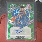 Panini 2022-23 Mosaic Scripts #MS-MCB Miles McBride Green Ice Prizm Auto Knicks