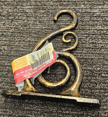 (QTY 2) Panacea 6 In. Bronze Scroll Cast Aluminum Decorative Plant Hanger