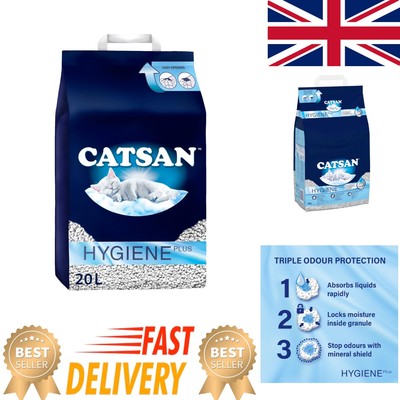 20L Hygiene Plus unparfümiertes klumpfreies Katzenstreu - Sicher für Kätzchen und Katzen