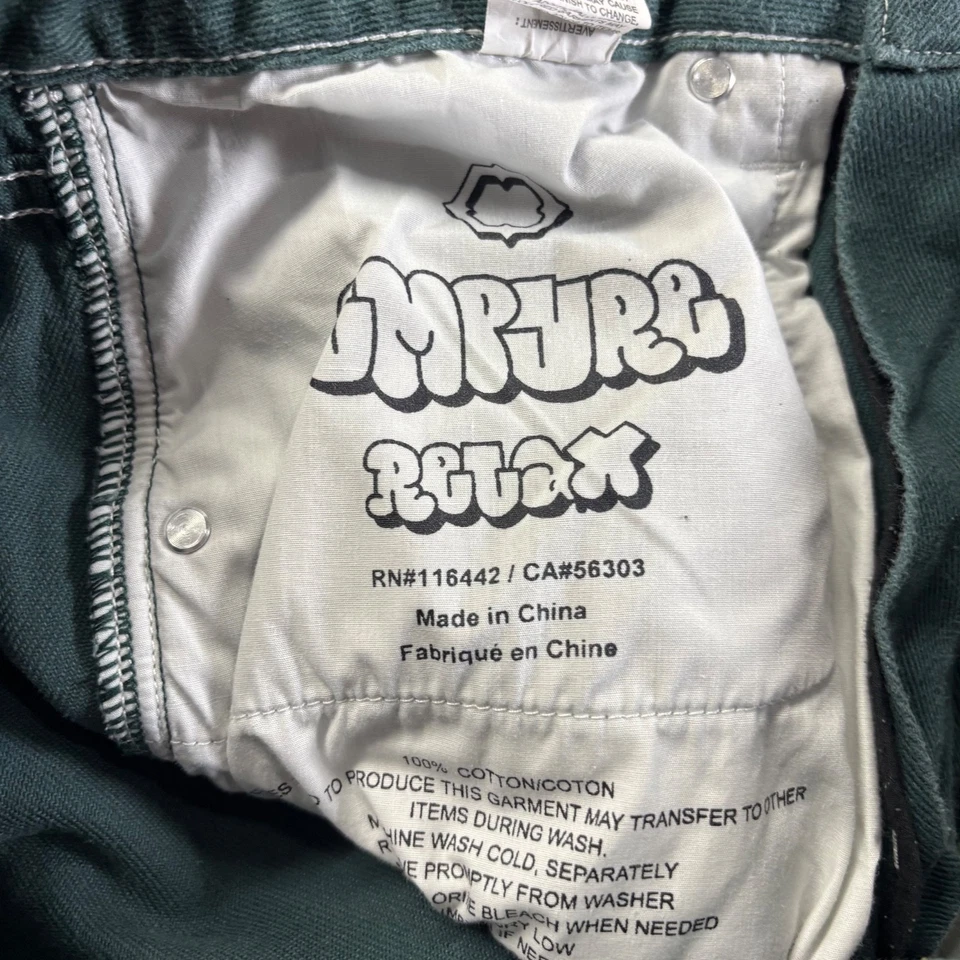 Vintage Empyre Jeans Mens 32x30 Green Cotton Relaxed Baggy Denim - Image 4 of 4