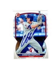 Christian Knapczyk 2023 1st Bowman signed autograph baseball card Cleveland b