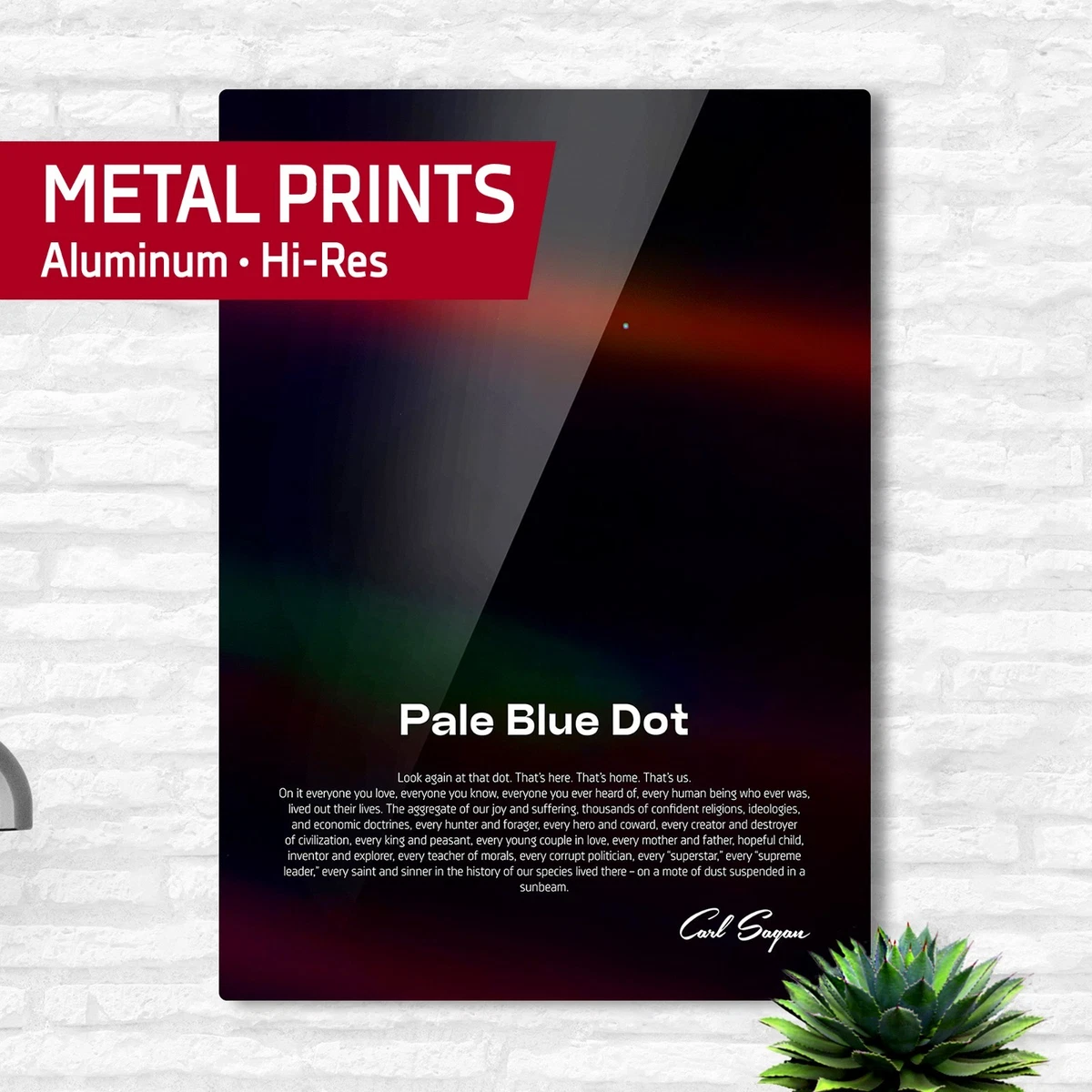 Hellblaue Punkte Metalldruck — NASA Voyager 1 Wissenschaft Poster, Weltraum Vektor Kunst Wand