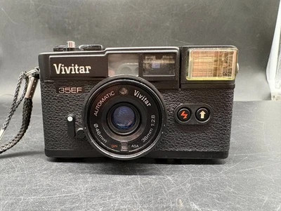 Vivitar 35EF 38mm f/2.8, EE-System, eingebauter Blitz, Etui Vintage - Bild 1 von 4