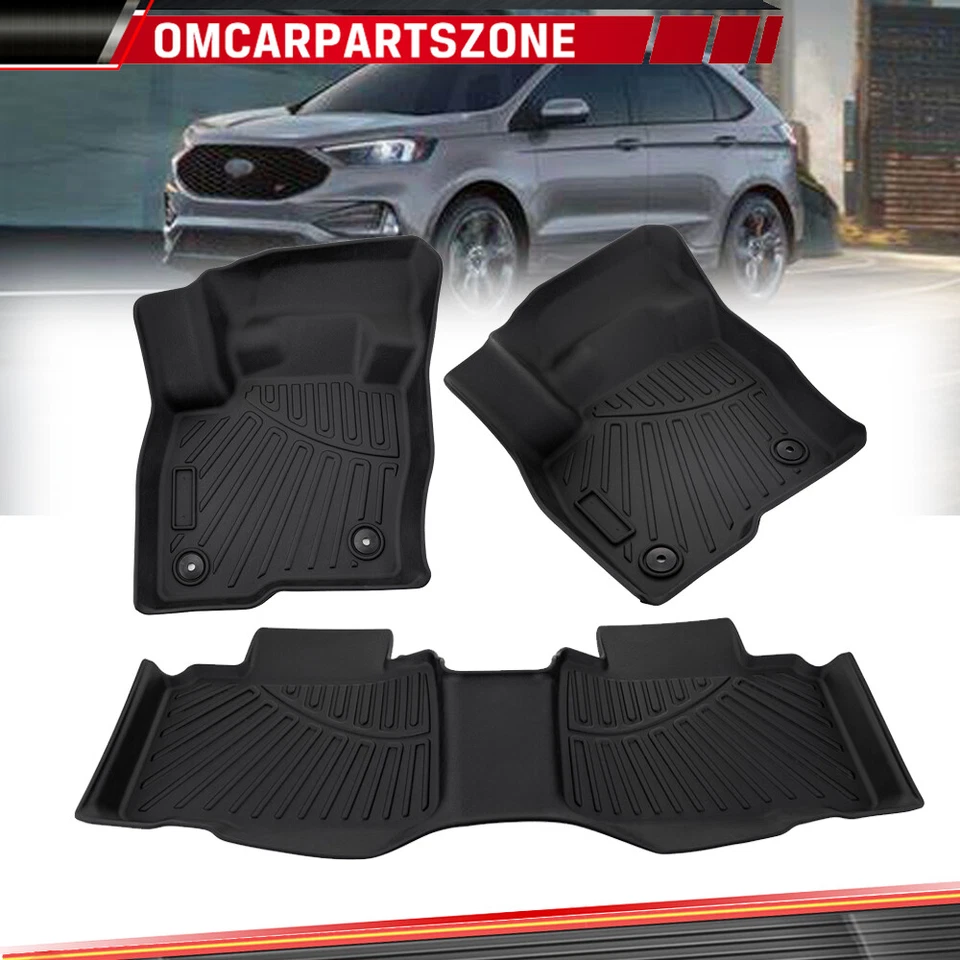 All Weather Floor Mat Liner For 2015-2024 Ford Edge 1st 2nd Row Liner Waterproof - Изображение 3 из 4