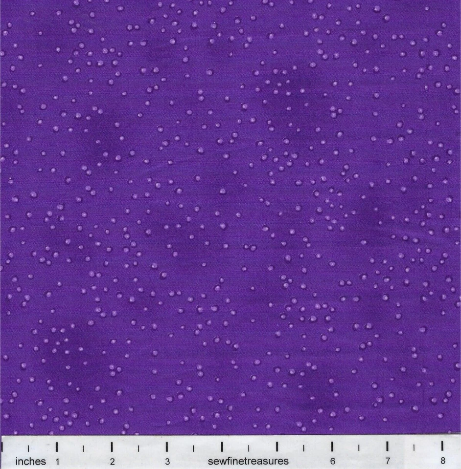 Laurel Burch Basics Droplet Purple Tone-on-tone Fabric By the FQ - 1/4 YD - Image 3 of 4