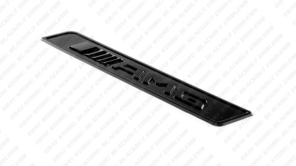 Gloss Black Side Fender Emblems Badge Plate for Mercedes-Benz AMG R170 R171 H247 - Image 4 of 4