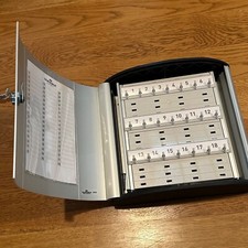 Durable 54 Key Tag Box Locking Brushed Aluminum Cabinet 1953 Security Keyed Lock