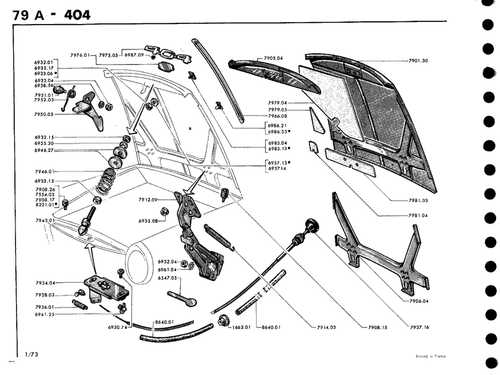 Butée caoutchouc de repos de capot moteur Peugeot 404 Utilitaires/Camionnette - Picture 2 of 3