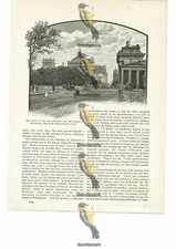 New German Reichstag From Brandenburg Gate, Book Illustration (Print), 1894