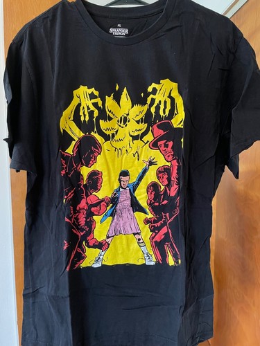 Camiseta negra para hombre Stranger Things Eleven televisión talla XL FS