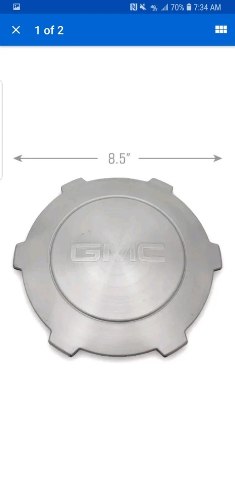 4 件全新 2004 - 2007 年 GMC SIERRA 1500 卡车 YUKON XL 17 英寸铝合金轮毂中心盖 — 第 3/4 张图片