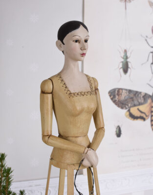 Porte Bijoux Buste Porte Collier Toile de Jute 24 cm Naturel[160] - Bijouterie